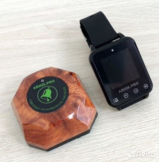 Кнопка вызова официанта Бургер с часами Элит