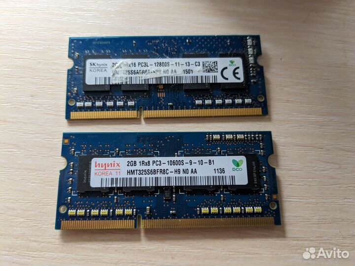 Озу для ноутбука DDR3 4гб (2х2гб)