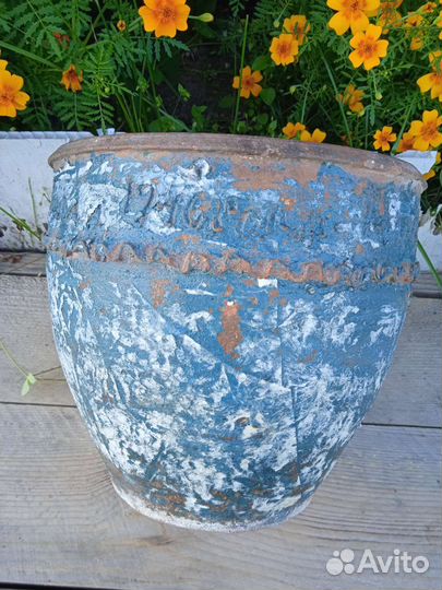 Горшок кашпо, тарелки, корчага старинные
