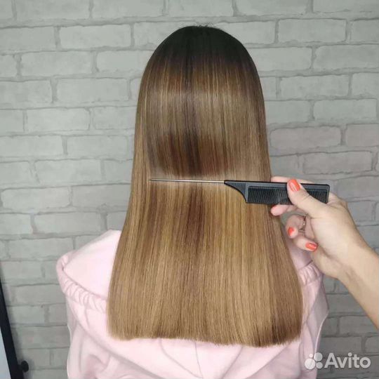Кератиновое выпрямление волос