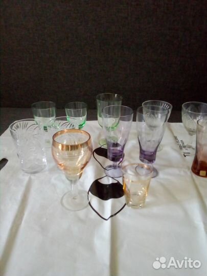 Рюмки стопки цветное стекло