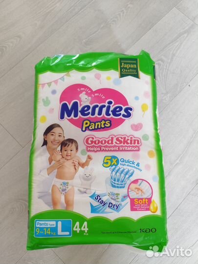 Подгузники трусики Merries pants L