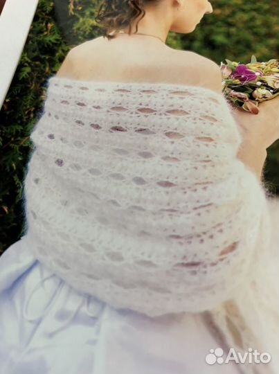 Ажурная шаль(палантин) свадебная