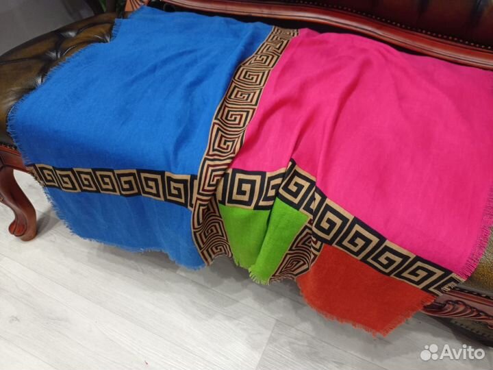 Платок 95см теплый versace шерсть италия