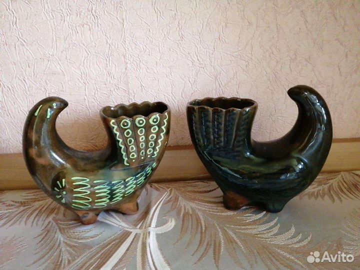 2шт. Солфетница голубь/обливная керамика