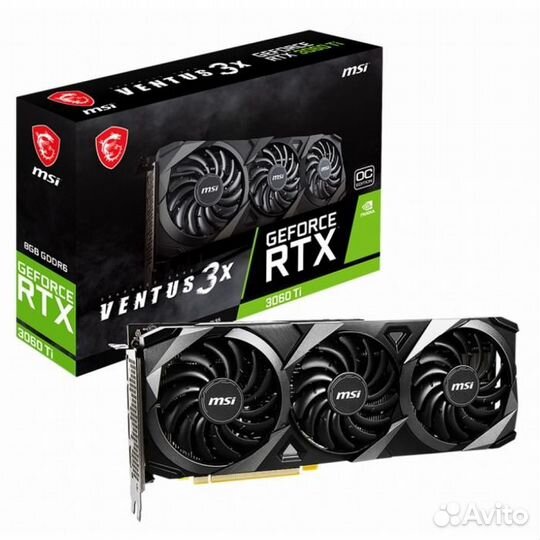 Видеокарта MSI RTX 3060 Ti ventus 3X 8G OC LHR