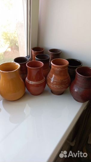 Старинная глиняная крынка