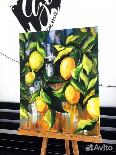 Картина маслом Лимоны