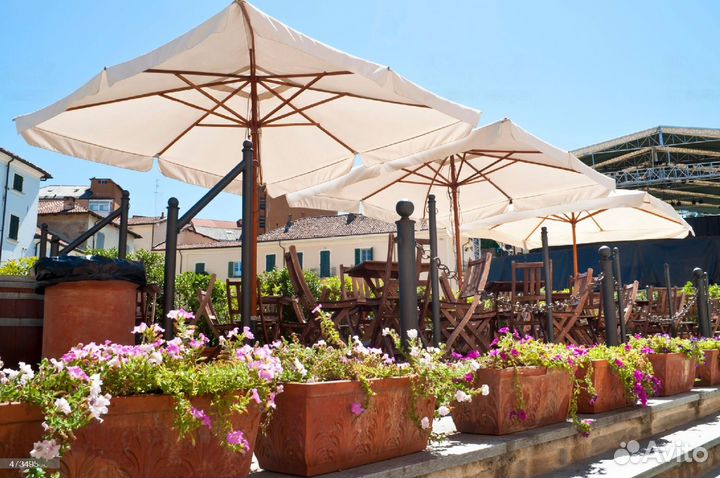 Профессиональные уличные зонты для кафе и сада