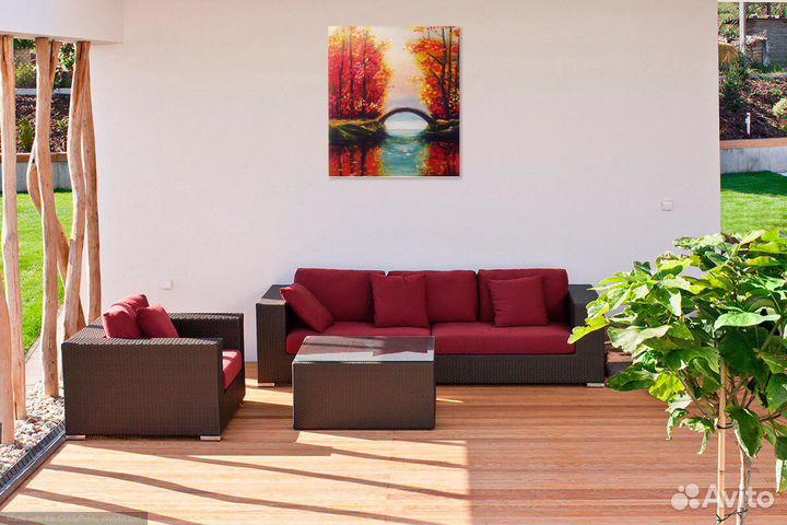 Картина маслом Яркая осень подарок учителю