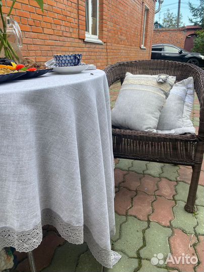 Скатерть лен новая