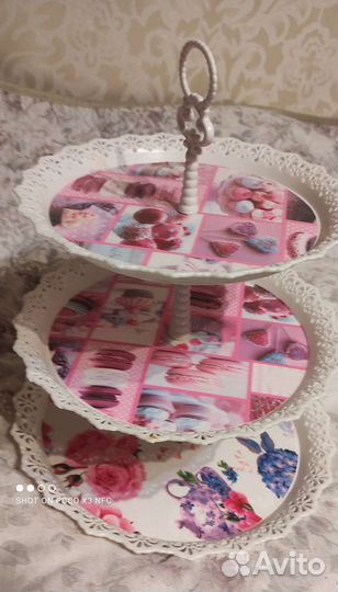 Фруктовница (сервировочная этажерка) 3-х ярусная