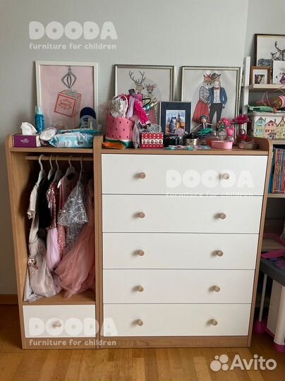 Комплект мебели Монтессори (шкаф, гардероб, комод)