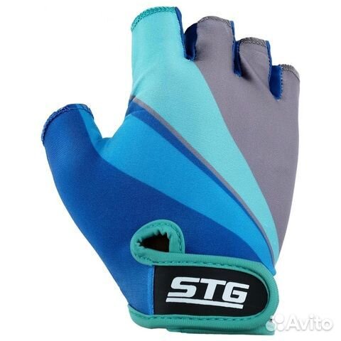 Перчатки STG 87908 S серо/салат/бирюзовые