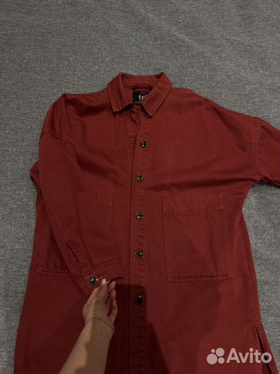 Джинсовая крутка рубашка удлиненная