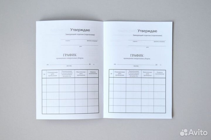 03-725 Журнал учета проведения генеральных уборок