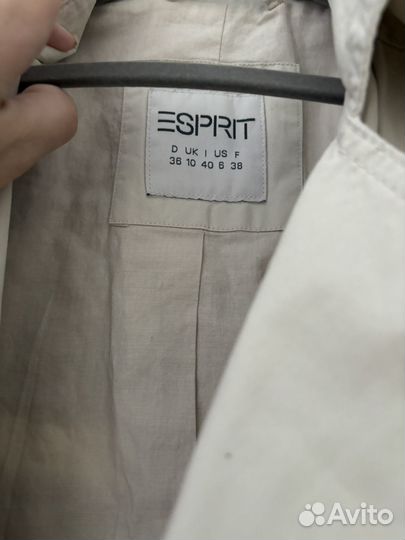 Тренч фирменный esprit плащ пальто женское 46