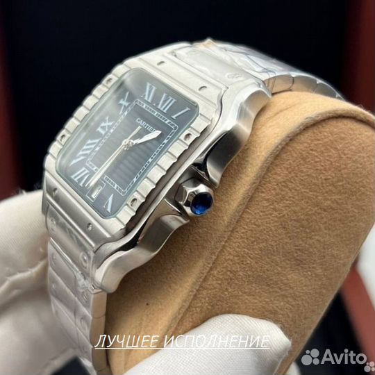 Часы мужские кварцевые с синим циферблатом