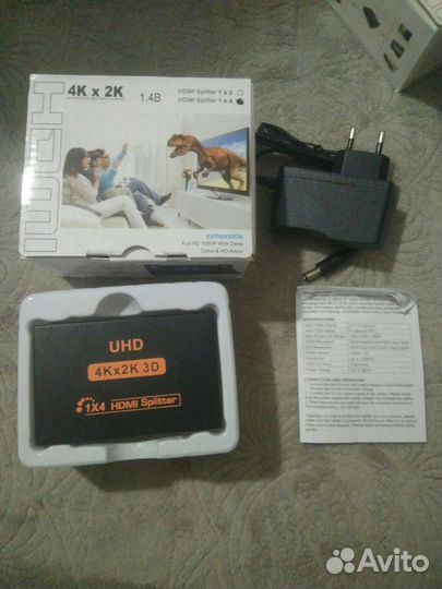 Hdmi разветвитель 1*4 splitter