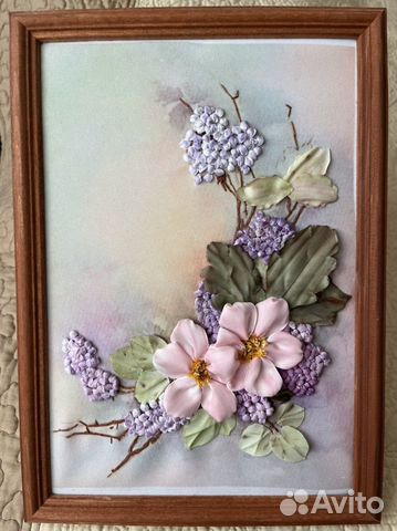 Вышивка лентами картина