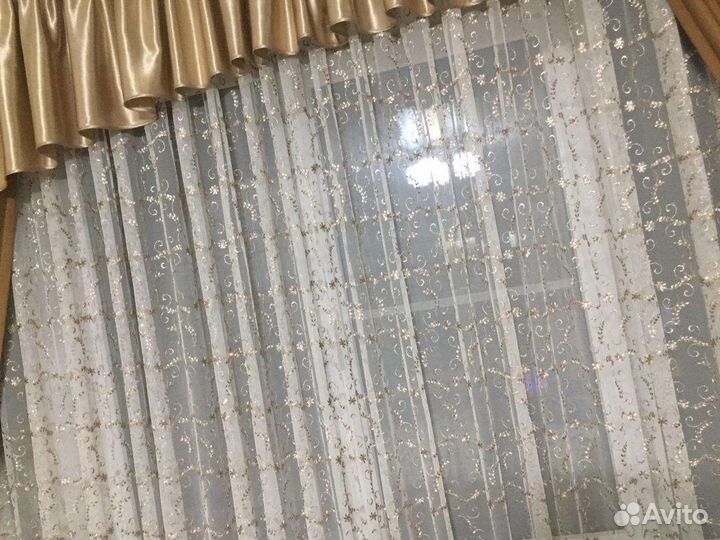 Шторы с ламбрекеном тюль