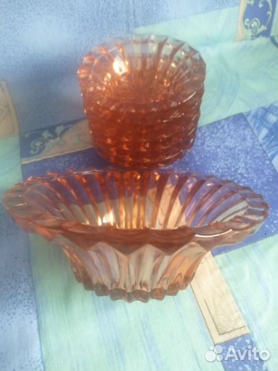 Ваза цветное стекло СССР