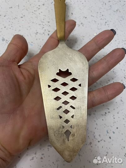 Лопатка для торта мельхиор эмаль СССР