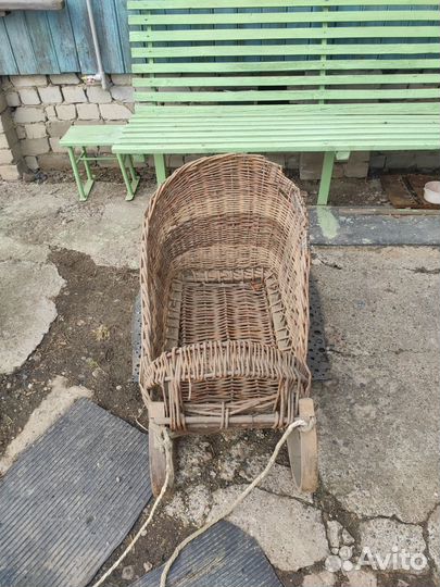 Санки детские плетёные СССР