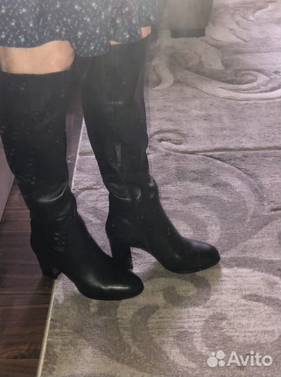 Сапоги новые, европейка, размер 39, чёрные