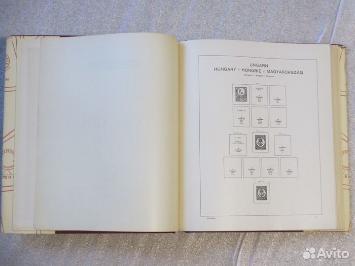 Альбом с изображениями марок Schaubek №822 Венгрия