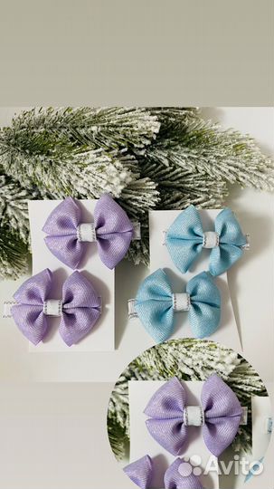 Бантики для волос на зажимах
