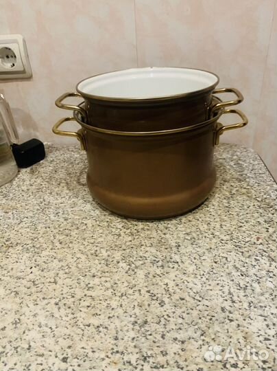 Набор кастрюлей эмалированных 2 шт 2л,3 без крышек