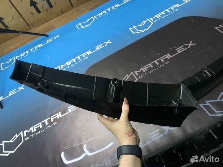 Слиттер переднего бампера BMW X5 F15 глянец