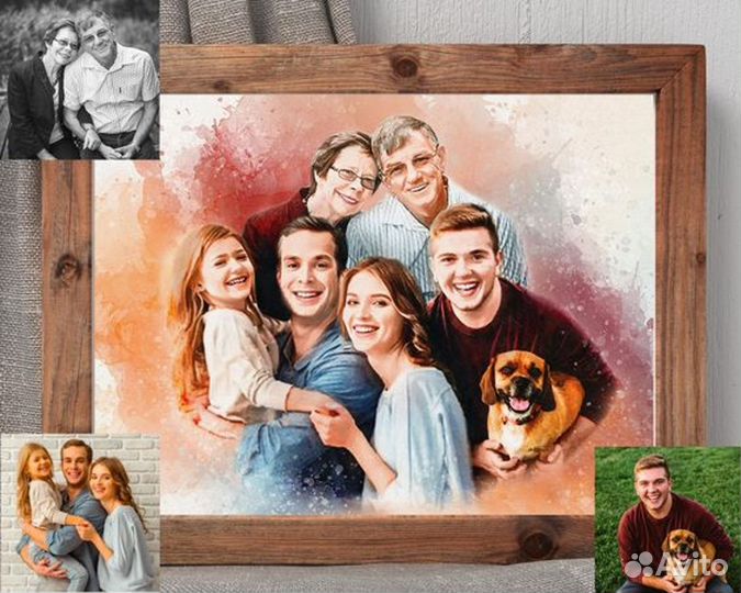 Портрет на холсте по фото в Парабели