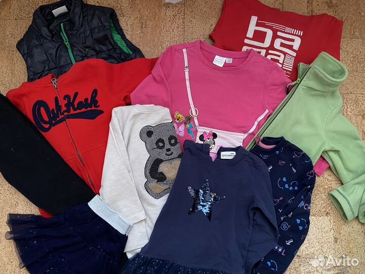 Одежда для девочки 104-116 (60 предметов)