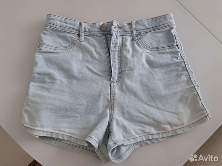 Шорты с завышенной посадкой (lime и cropp)