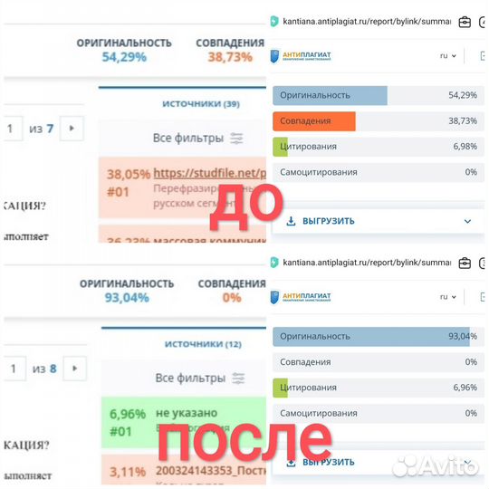 Рерайт Повышение уникальности Антиплагиат.вуз