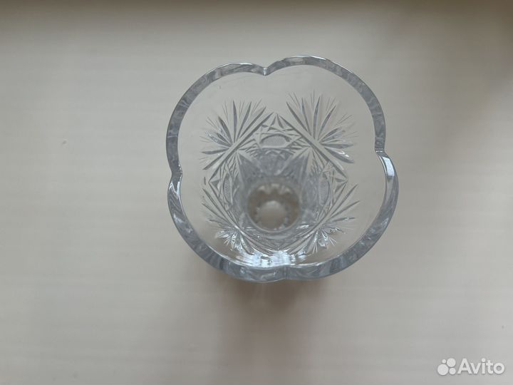 Хрустальная мини ваза СССР