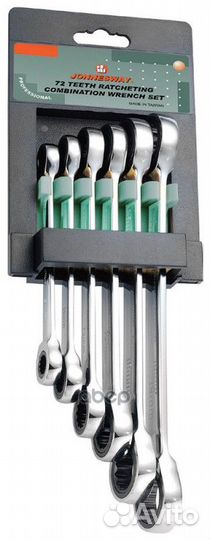 Набор накидных трещоточных ключей 8-19 мм. 6 п