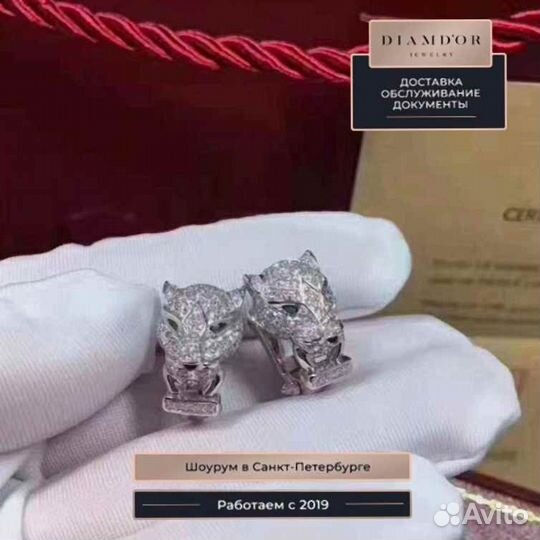 Cartier серьги Panthere 1.44ct