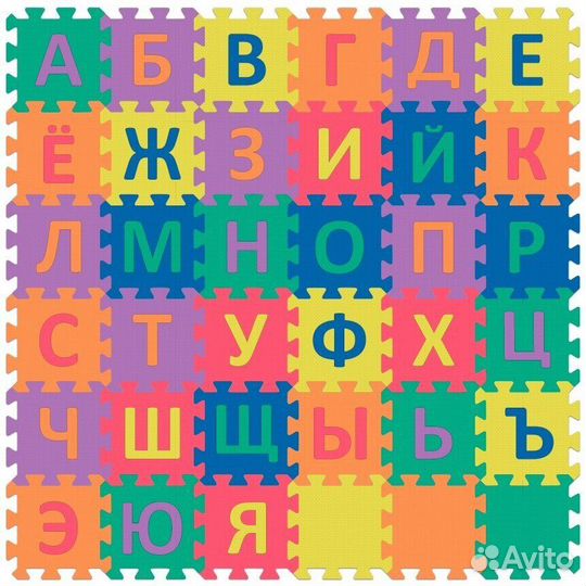 Мягкий пол-конструктор коврик-пазл детский