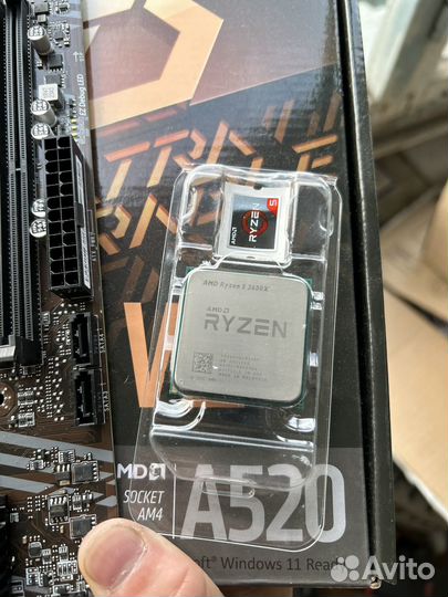 Материнская плата am4 с процессором ryzen 5 2600x