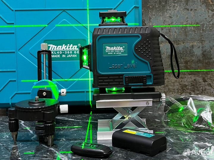 Лазерный уровень makita 4D нивелир 16 линий