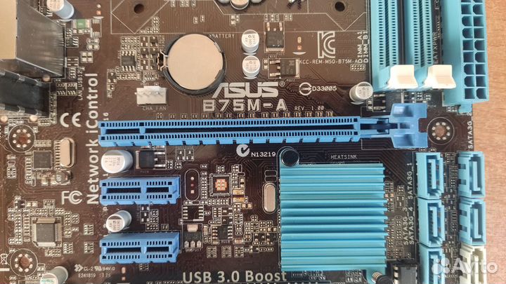 Мат. плата ASUs B75M-A сокет 1155 ddr3x2