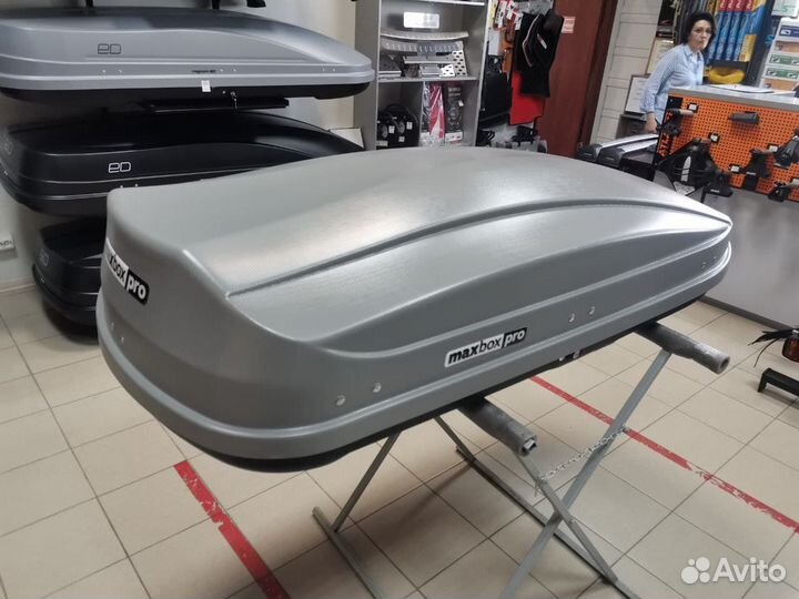 Автобокс MaxBox PRO 460 карбон серый