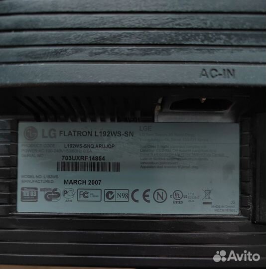 Монитор LG flatron l192ws