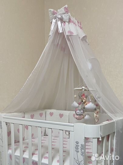 Балдахин и бортики в кроватку
