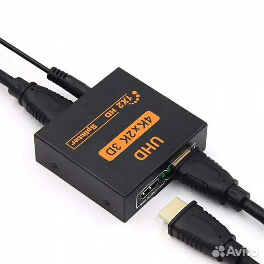 Разветвитель (splitter) hdmi c 1 на 2 гнезда