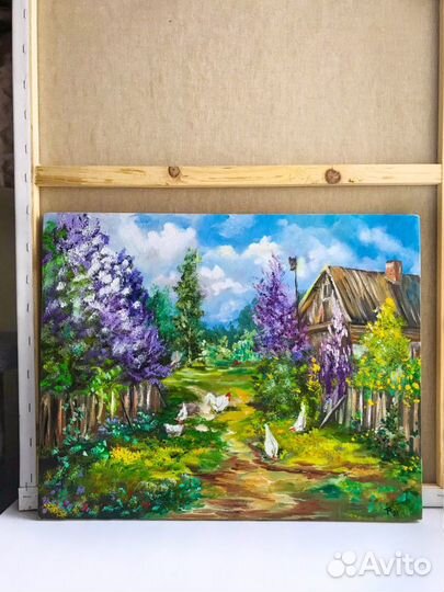 Пейзаж картина маслом на холсте