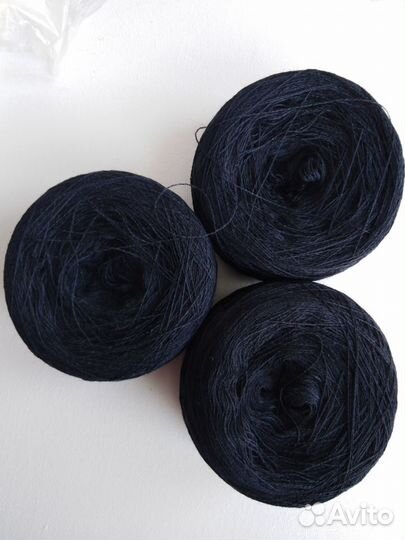 Шерсть с шелком черный